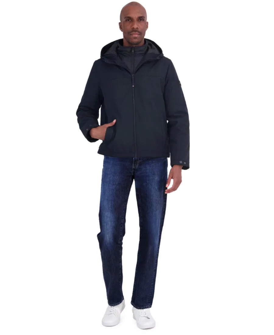 Мужская куртка из софтшелла с капюшоном Tommy Hilfiger, Black — фото 2