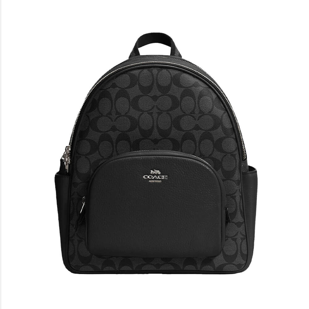 

Рюкзак Coach Outlet Signature Canvas, серебряный/графитовый-чёрный