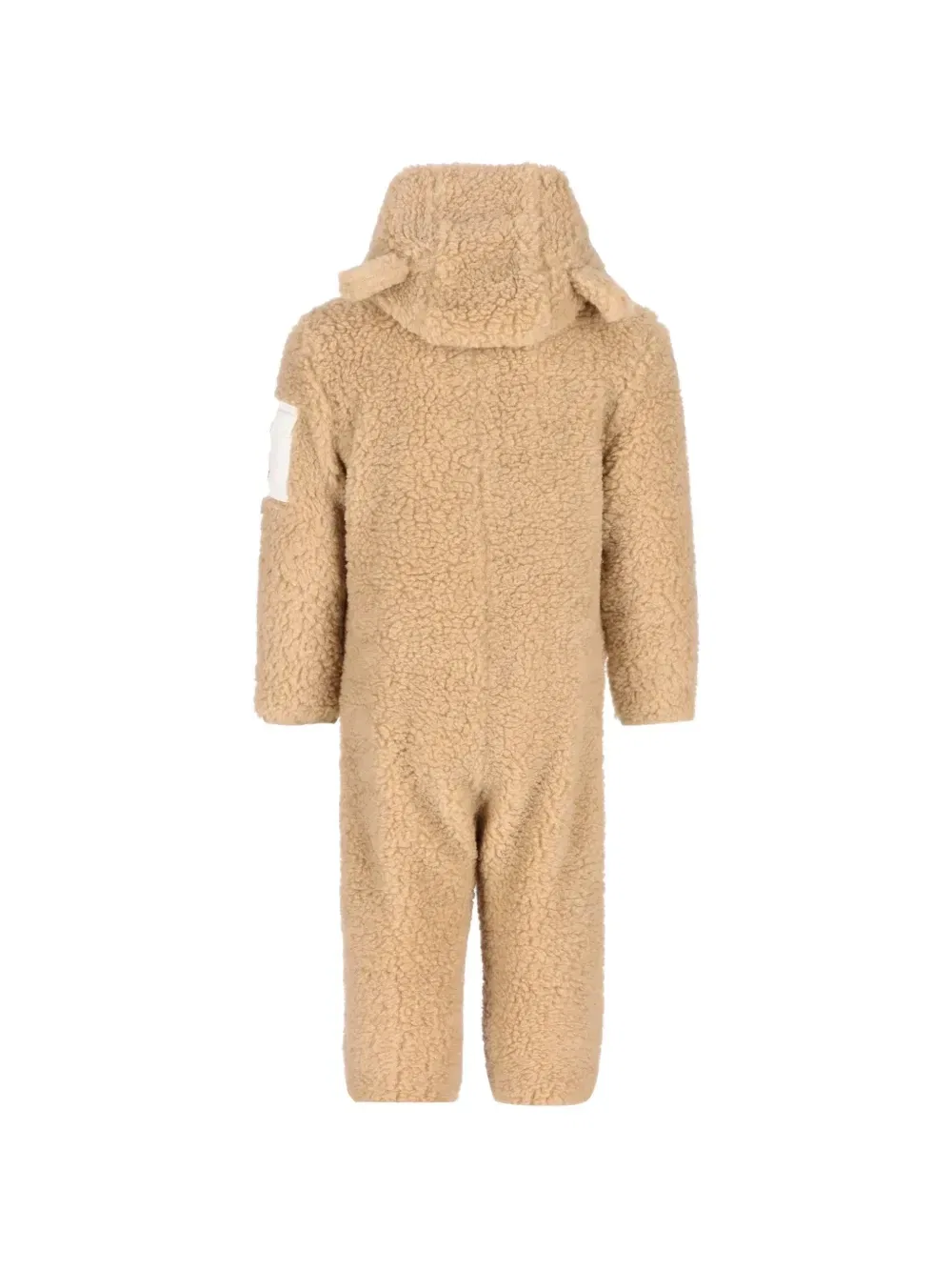 Комбинезон с капюшоном Teddy-texture Moncler Enfant, коричневый — фото 2