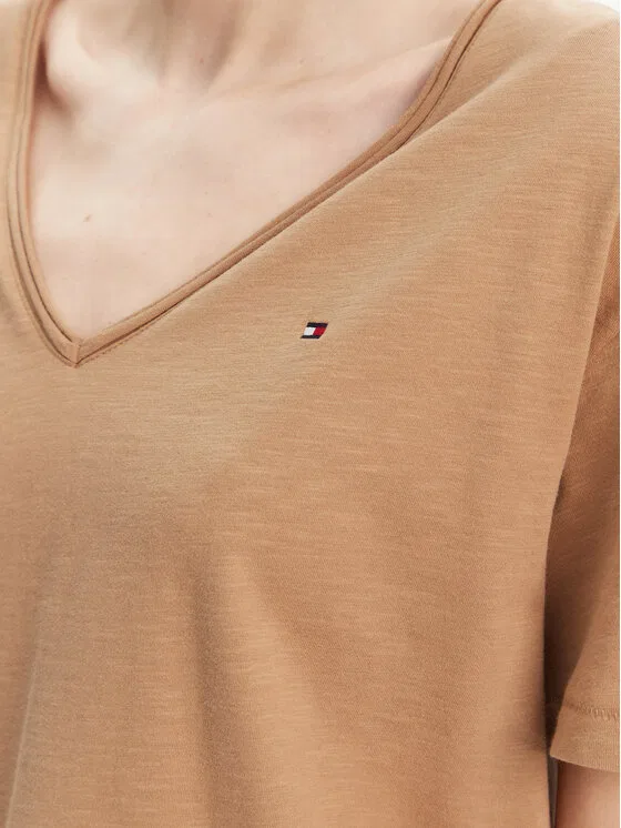 Футболка relaxed fit Tommy Hilfiger, бежевый — фото 4