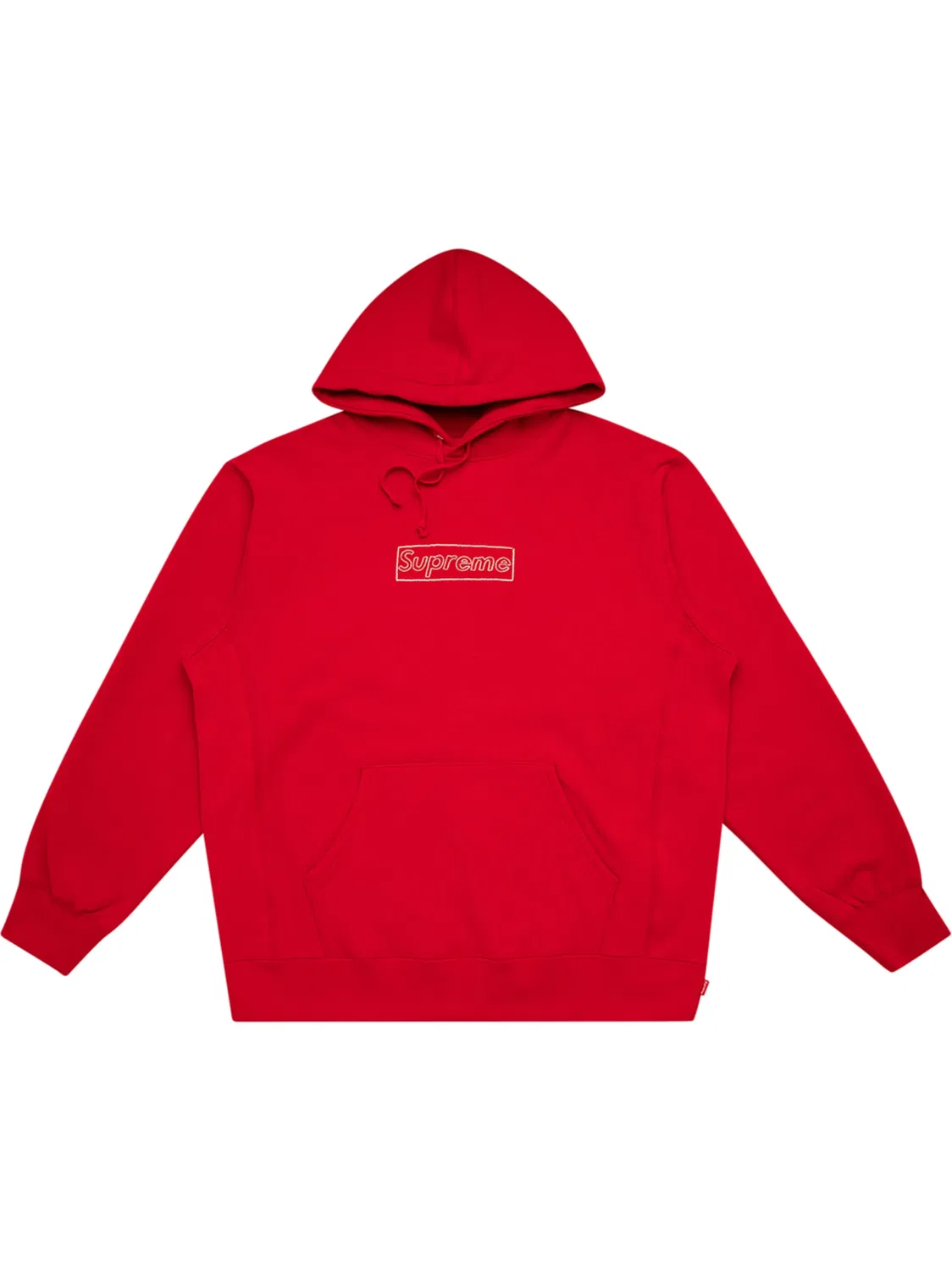 Supreme Худи Chalk Logo красное