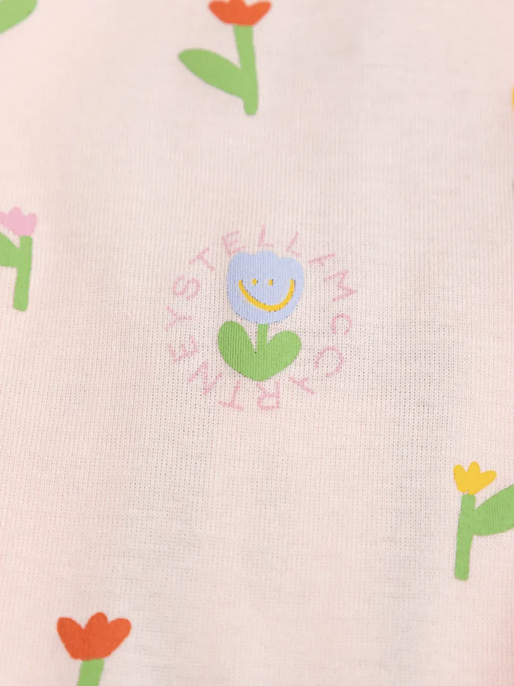 Детский комбинезон с цветочным узором Stella Mccartney Kids, розовый — фото 4