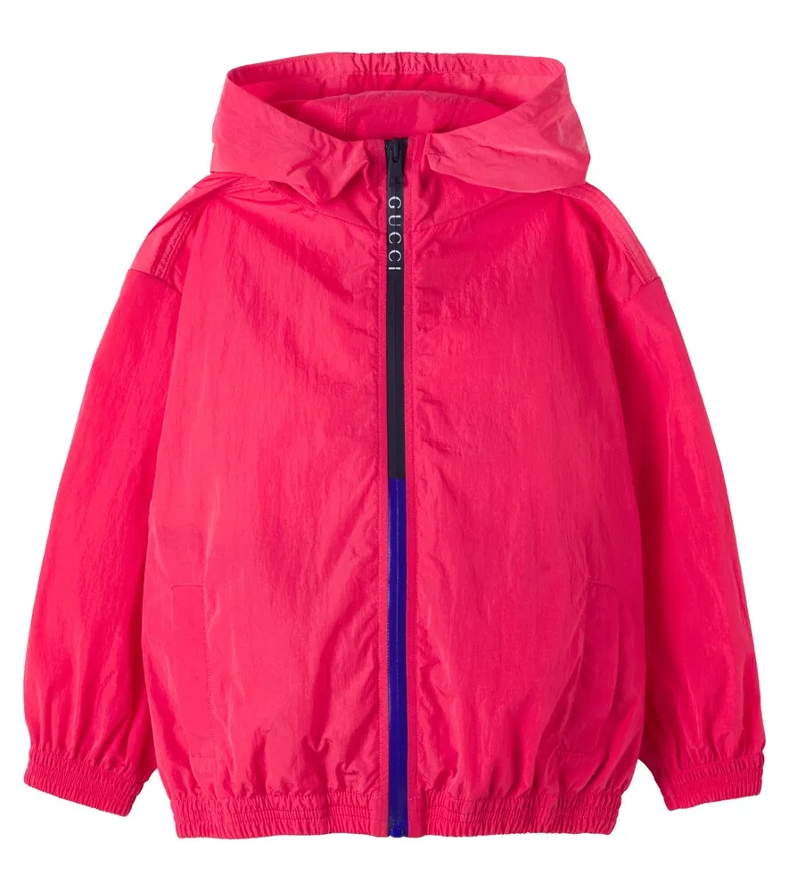 Куртка оверсайз с логотипом Gucci Kids, розовый