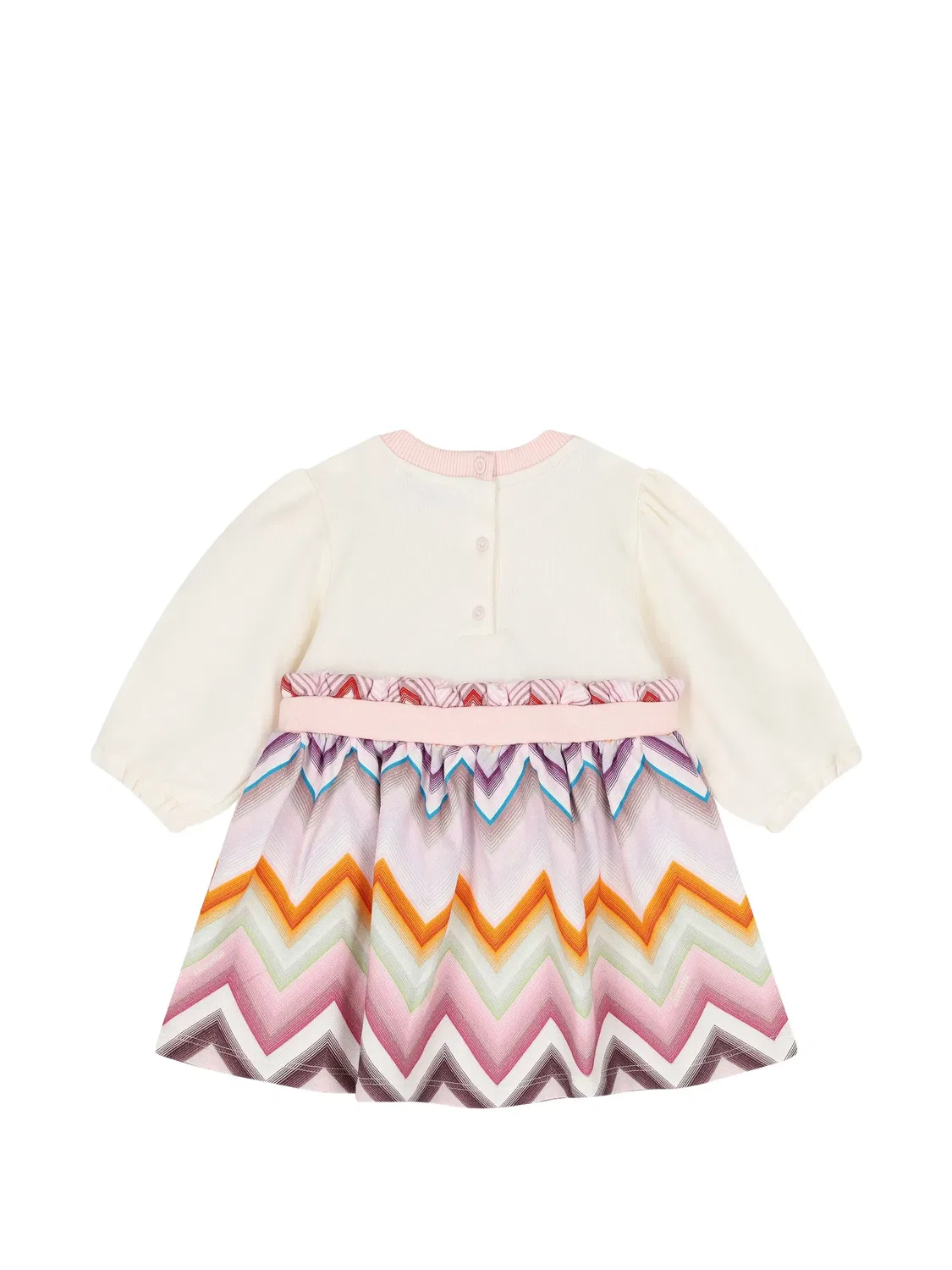 Платье с узором зигзаг Missoni Kids, нейтральные цвета — фото 2
