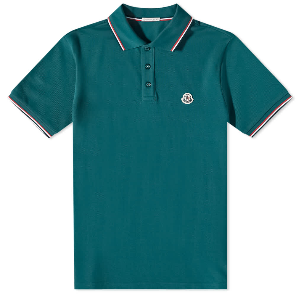 

Футболка Moncler Classic Logo Polo, Зеленый, Футболка Moncler Classic Logo Polo
