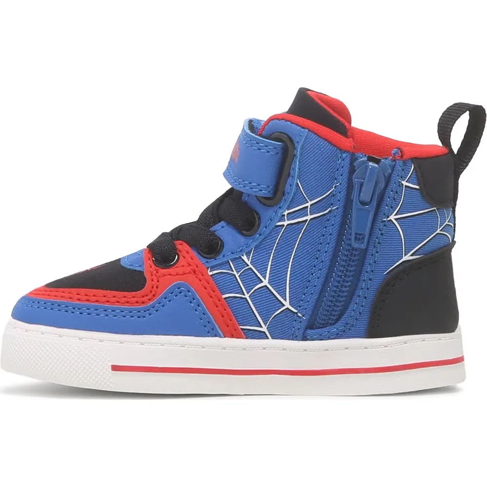 Детские высокие кеды Spider-Man, Blue/Red — фото 2