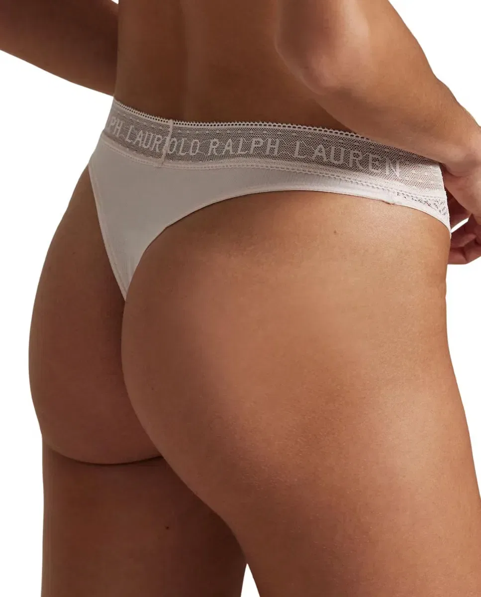 Женские трусы-танга с кружевом Polo Ralph Lauren, Rosa — фото 2