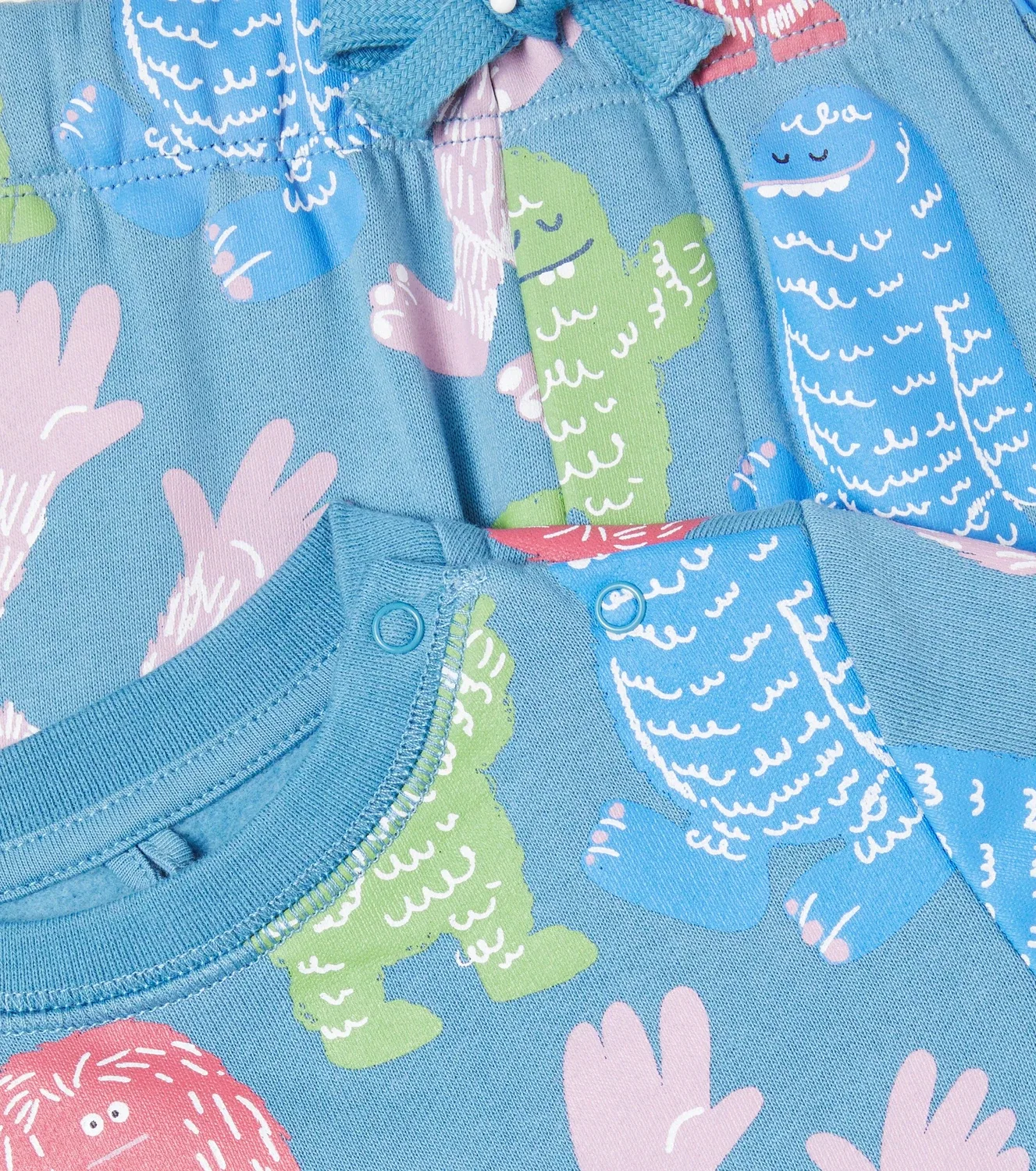 Комплект из хлопковой толстовки и спортивных брюк для малышей Stella Mccartney Kids, синий — фото 3