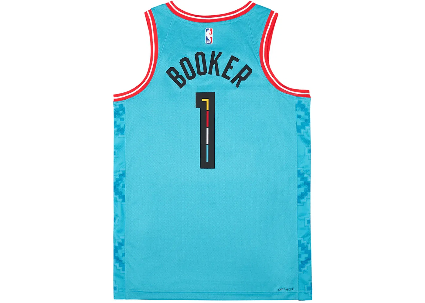Мужская джерси с принтом Nike Devin Booker Phoenix Suns Dri-FIT, Dark Turquoise — фото 2
