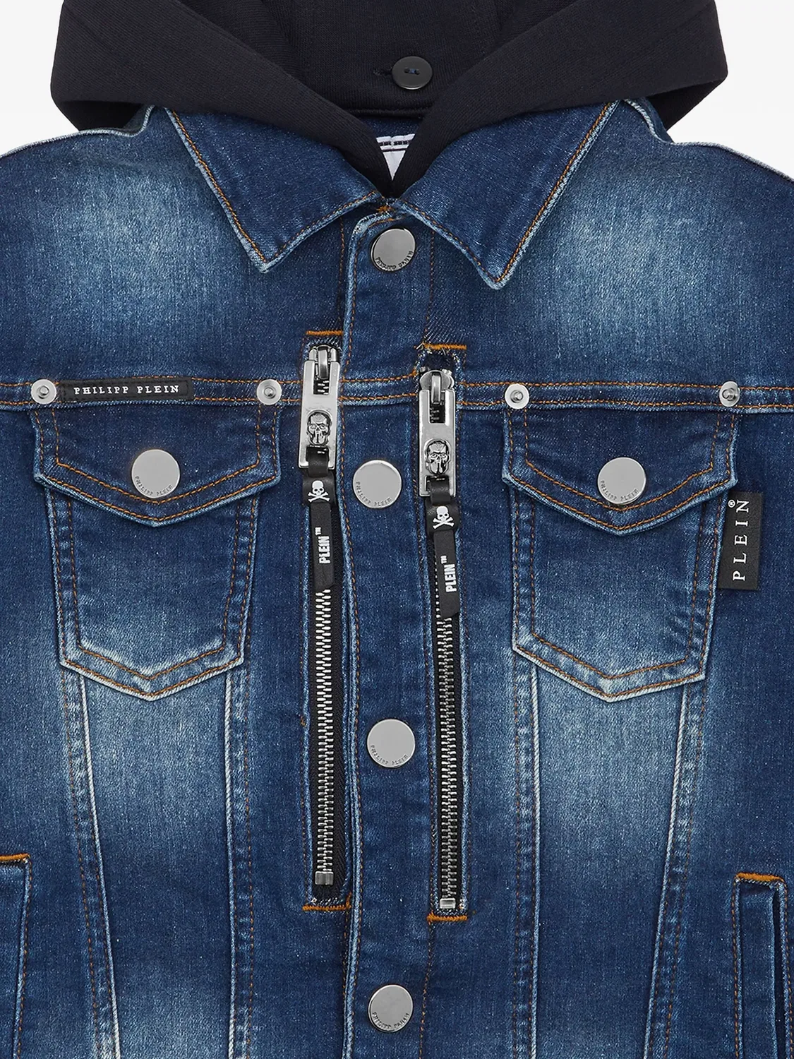Джинсовая куртка Racing Club Oversize от Philipp Plein, темно-синий — фото 3