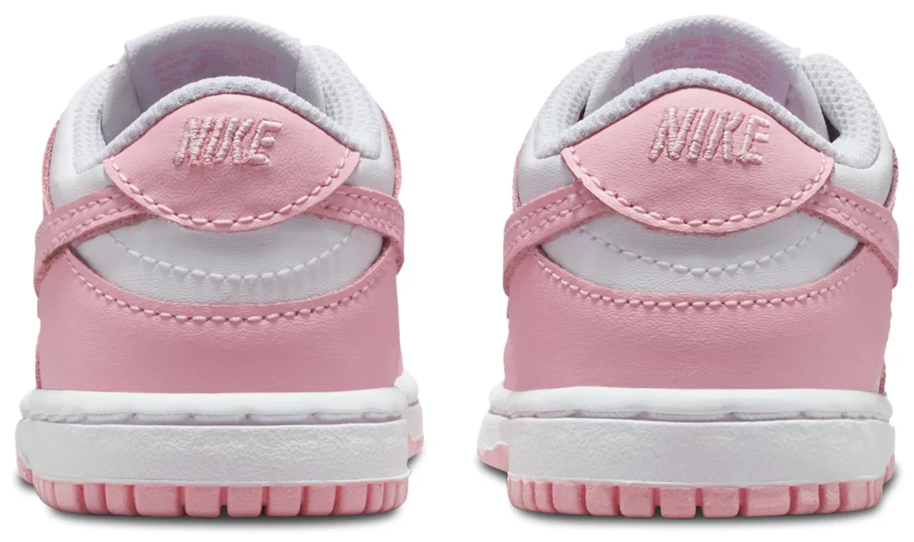 Кроссовки для девочек Dunk Low Nike, цвет Soft Pink/White — фото 3