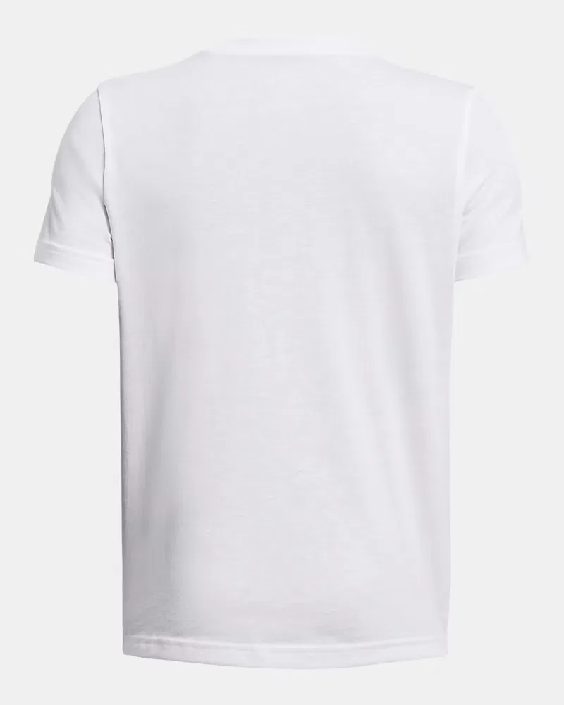 Футболка для мальчиков из мягкой хлопковой смеси Curry Chef UnderArmour, White/Black — фото 2