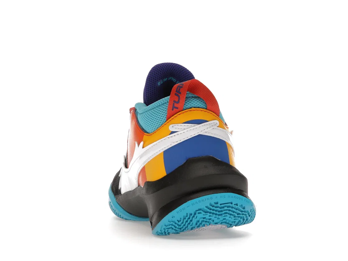 Детские кроссовки для мальчиков с длинным шнурком Nike Team Hustle D 10 SE, Black/Hyper Royal-Orange-White — фото 4