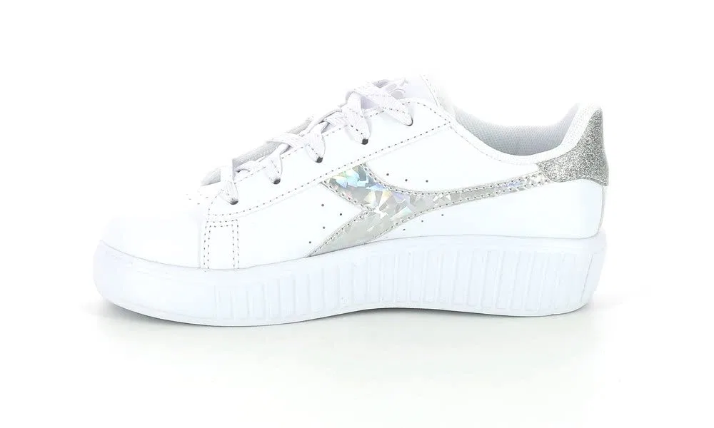 Детские кроссовки для девочек Diadora B. Elite, White White Silver — фото 4
