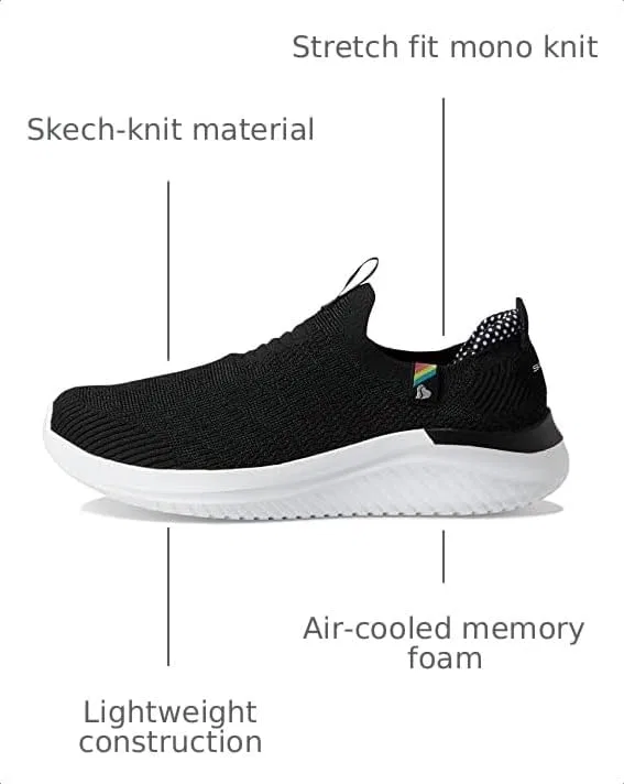 Детские кроссовки для девочек Ultra Flex 3.0 Happy Bright Skechers, Black — фото 3