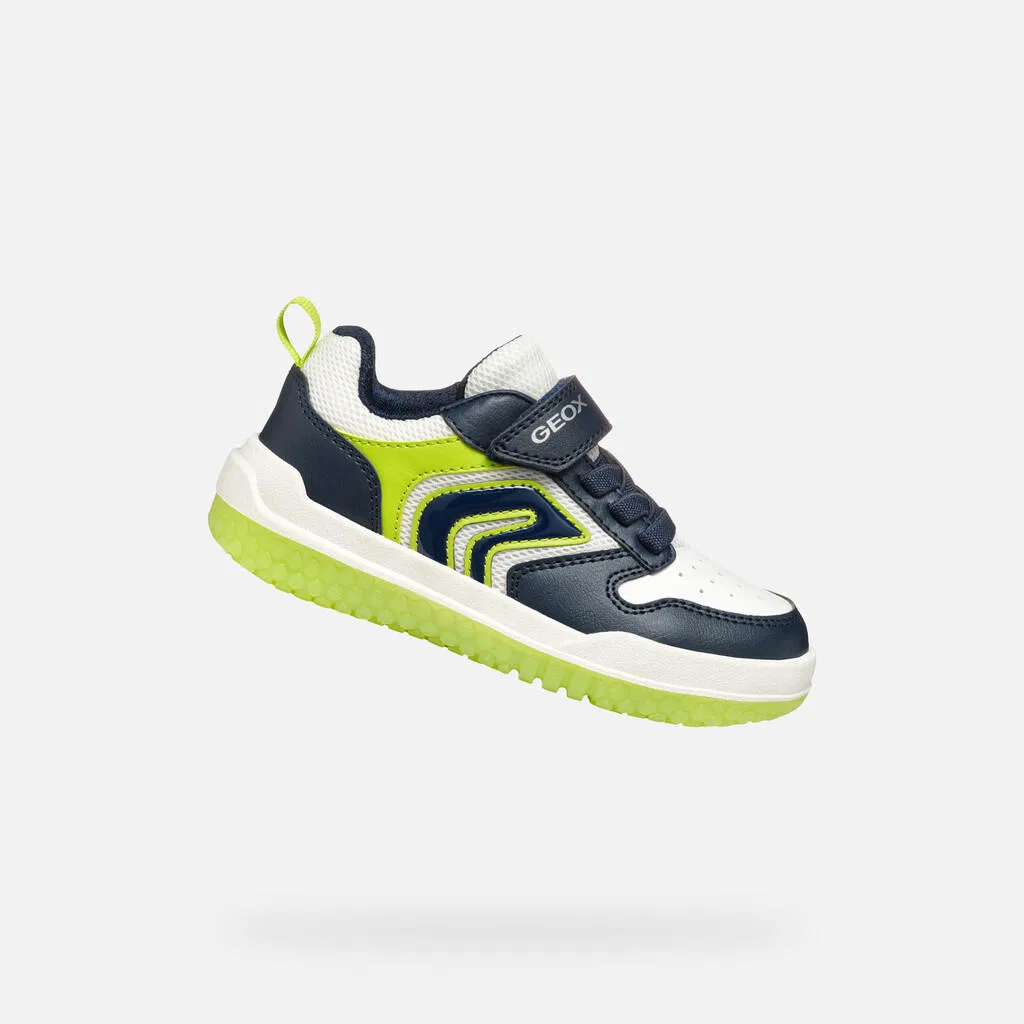 Детские кроссовки с подсветкой Buzzerlight B Geox, Navyblau Anisgrun