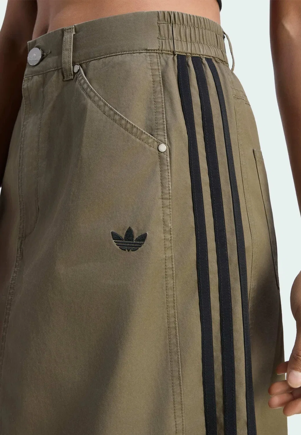 Юбка-Парашют - юбка Adidas Originals, Olive Strata — фото 3