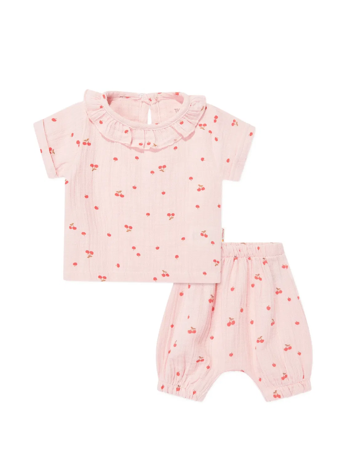 Шорты с принтом и оборками Tiffany Kids, розовый
