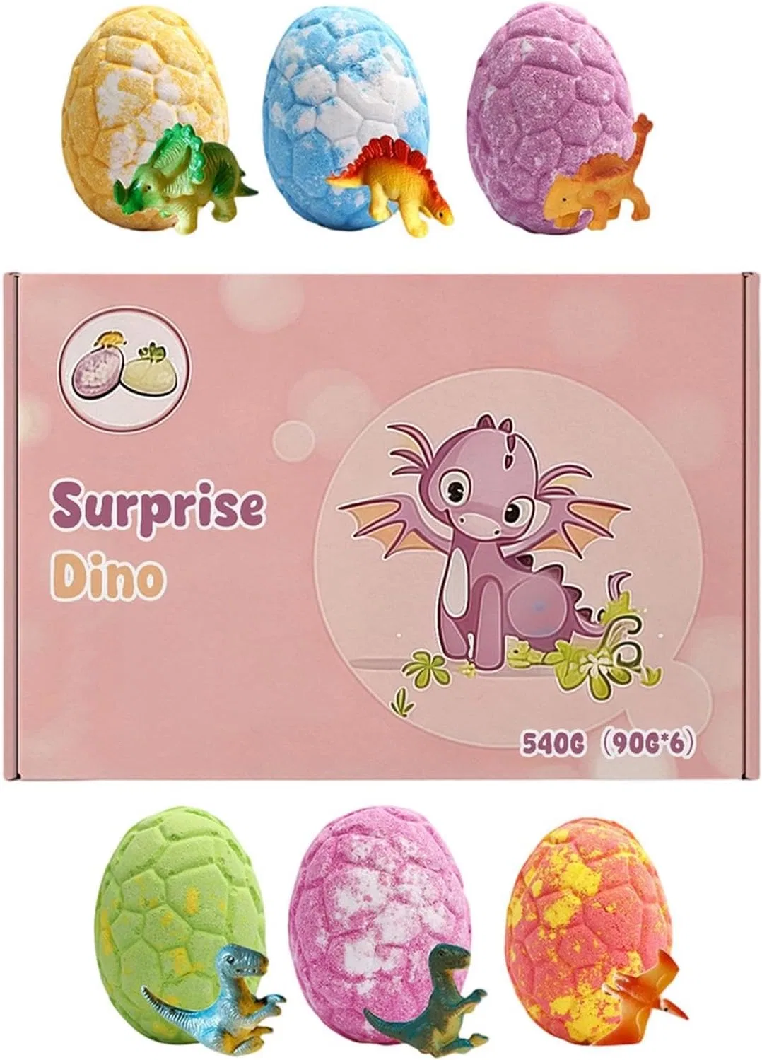Бомбочки для ванны Dinosaurier-Ei, 6 штук Generisch