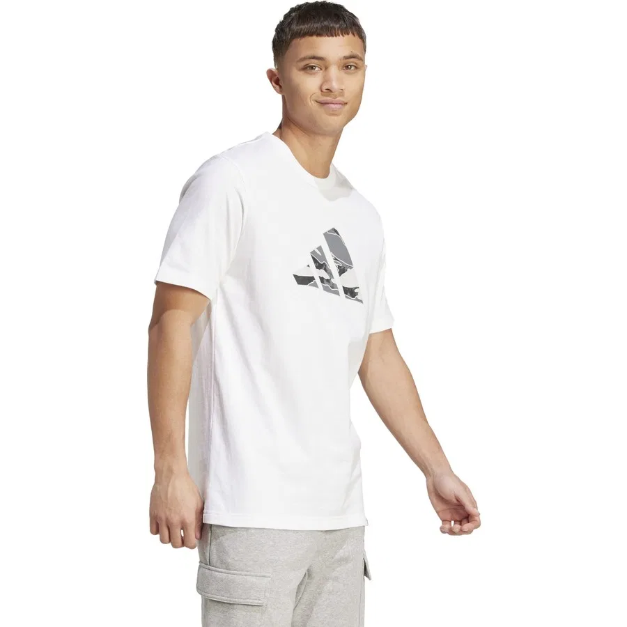 Футболка с камуфляжным принтом Sportswear JM6380 Camo Logo Graphic Tee adidas, Белый — фото 3