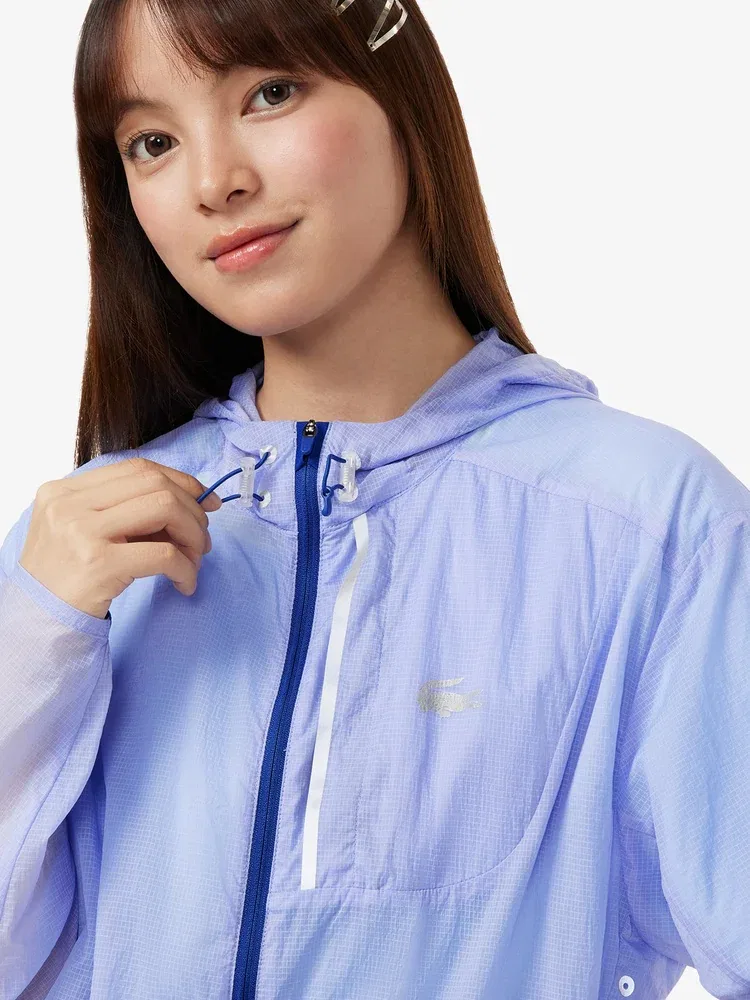 Куртка женская LACOSTE Relaxed Fit Packable Ripstop, лавандовая — фото 2