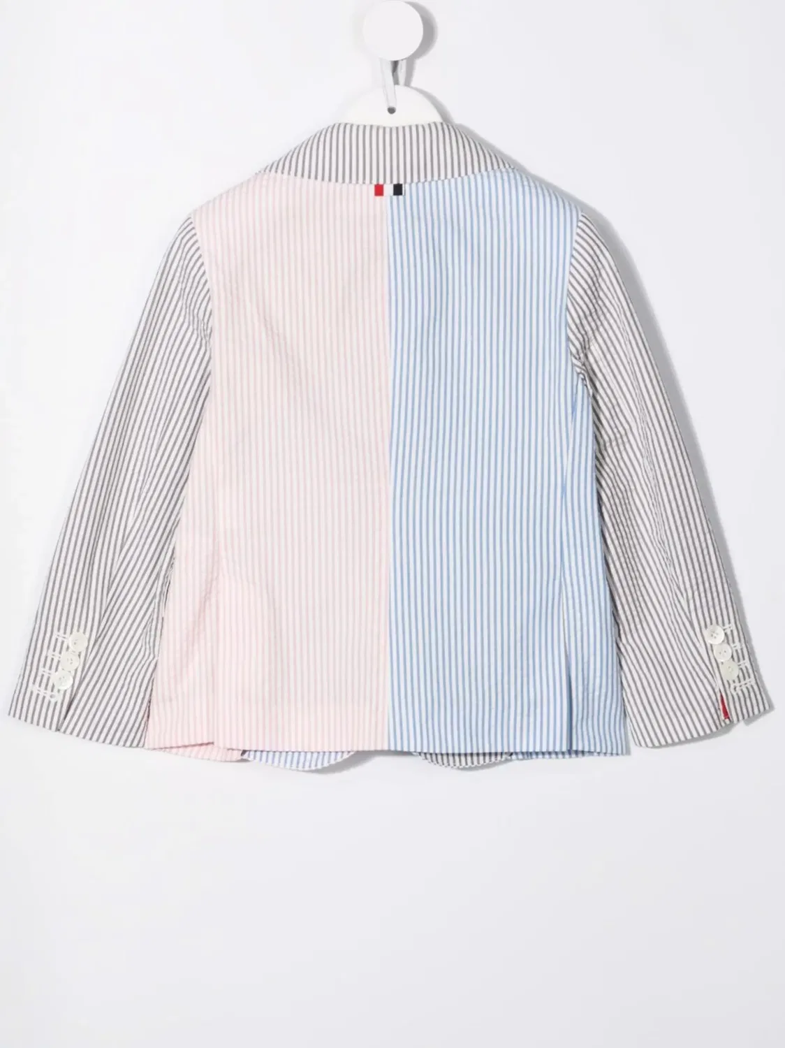 Пиджак в полоску из сеерсукера Thom Browne, серый — фото 2