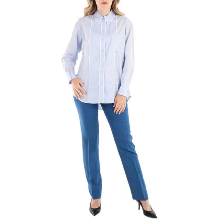 Женская рубашка Light Blue Burberry, Light Blue — фото 3