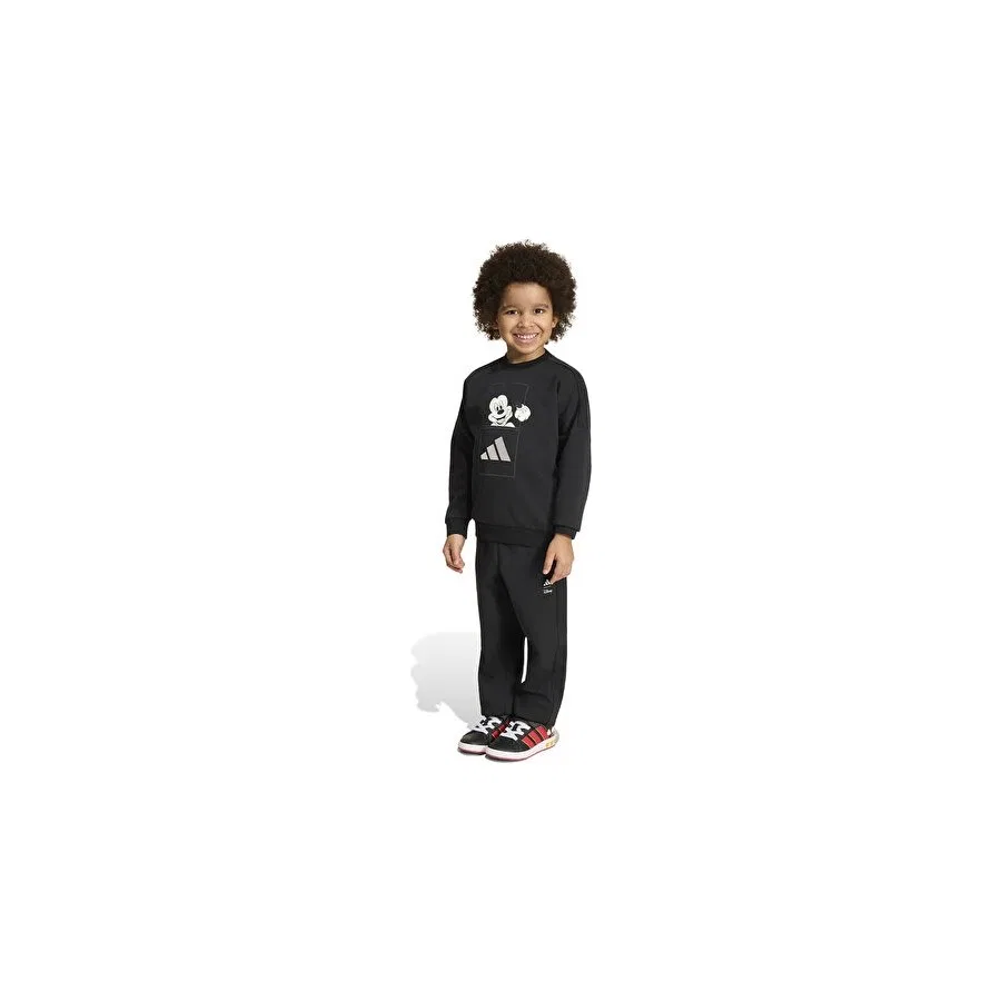 Детский спортивный комплект из двух предметов с принтом Микки Маус adidas LK Disney Mickey Mouse Jog KG6127, Черный — фото 4