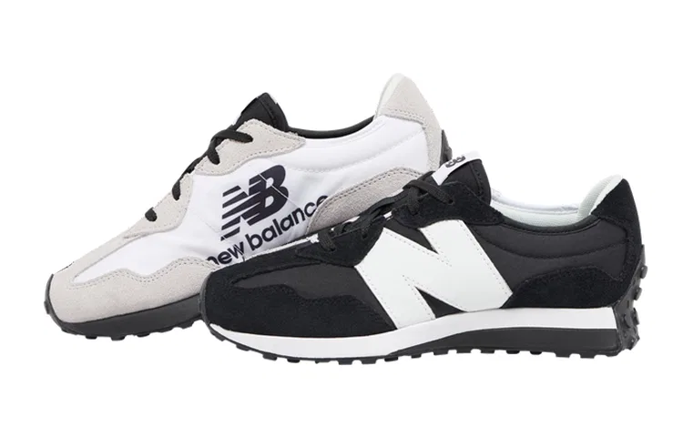 Детские кроссовки с амортизацией NB 327, New Balance, Black White — фото 3