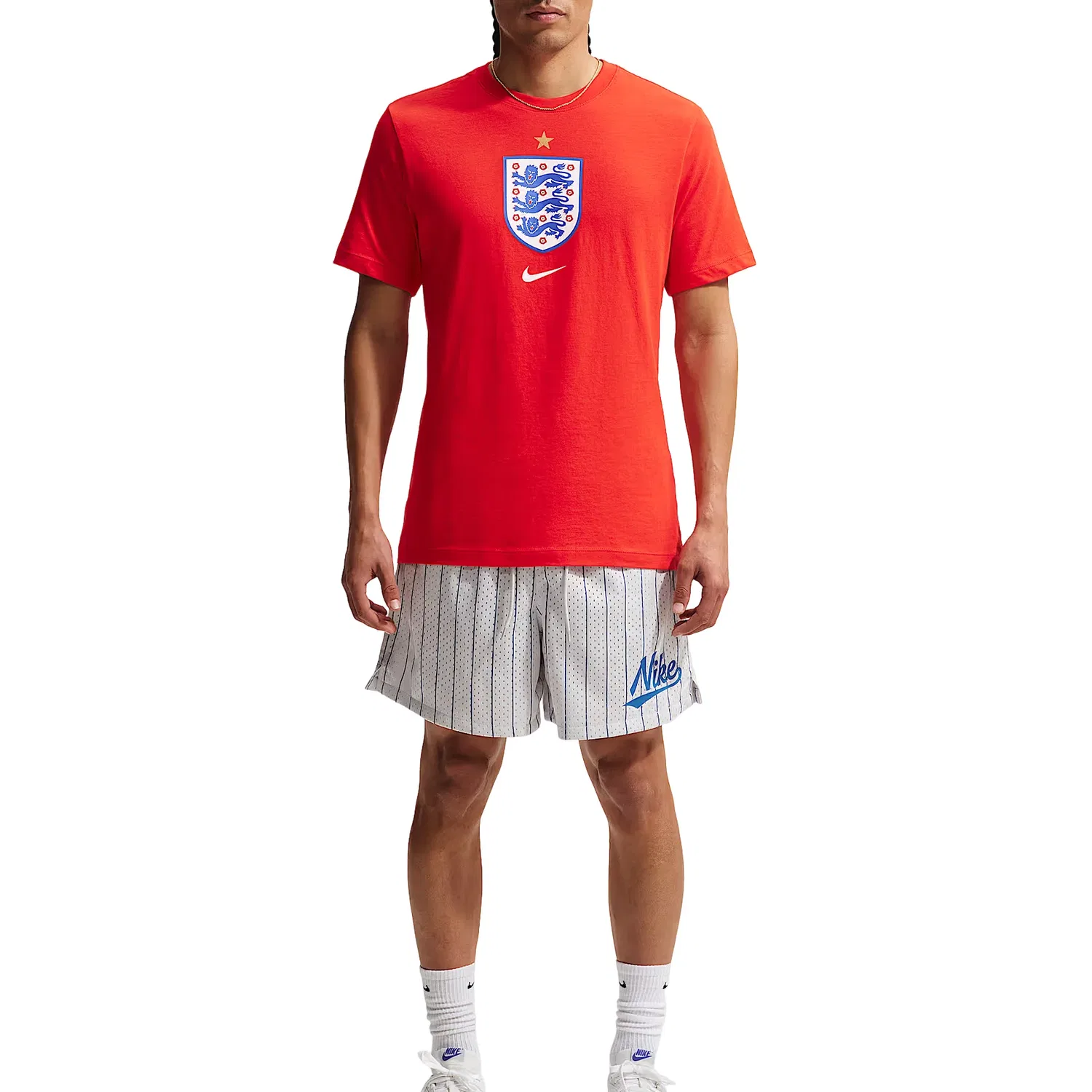 Мужская футболка Nike x England Soccer 'Challenge Red', красный — фото 2