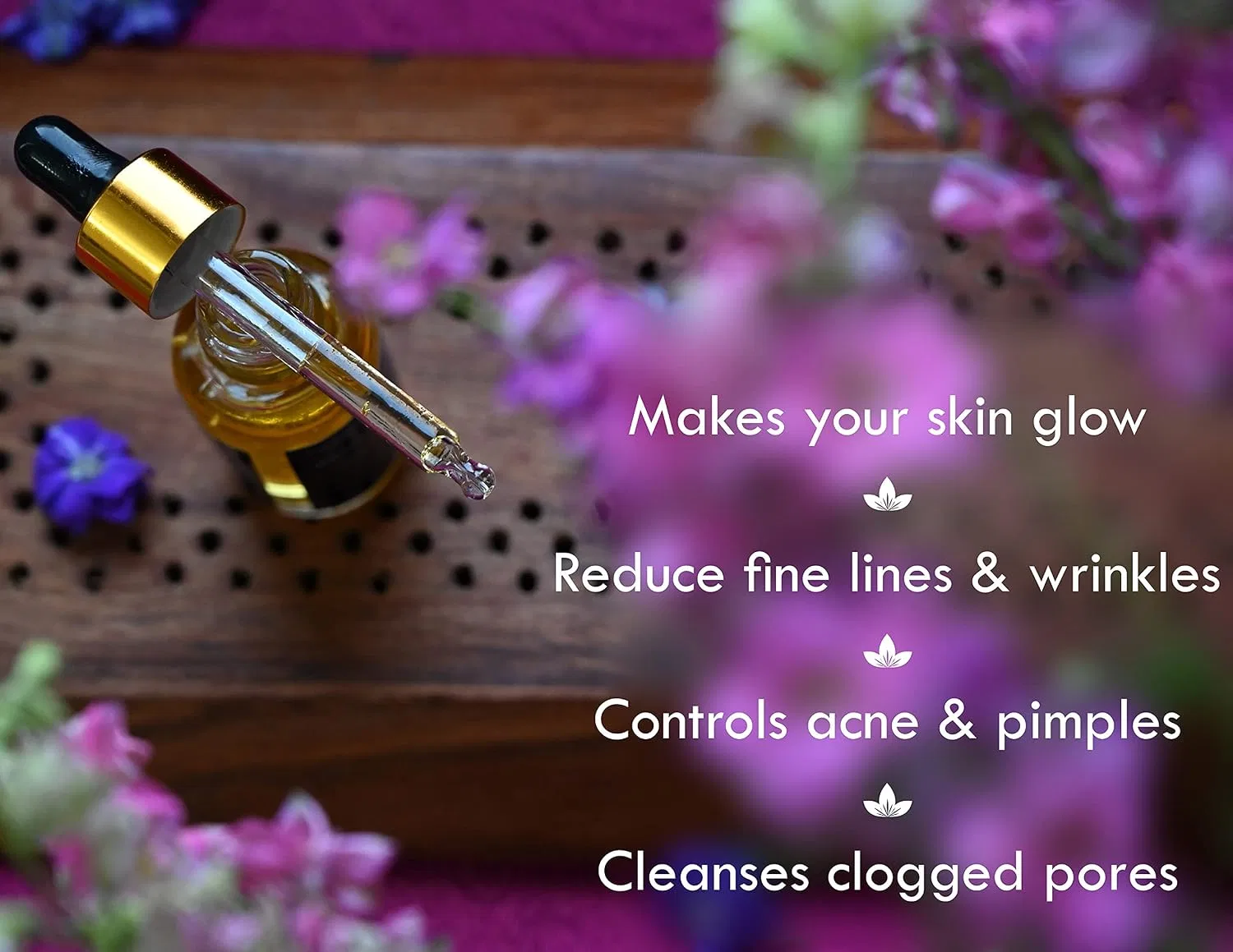 Масло для лица Kumkumadi с 24k золотыми хлопьями, AYURVEDASHREE, 30 мл — фото 3