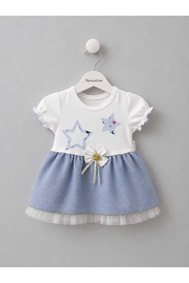 Детское платье для девочек с коротким рукавом Neocotton, Blue