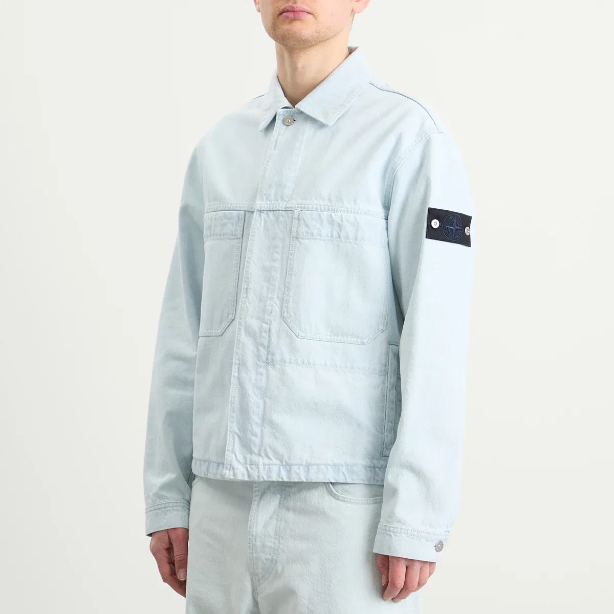 Джинсовая куртка с эффектом выцветания Denim Research Stone Island, Extra Bleach — фото 2