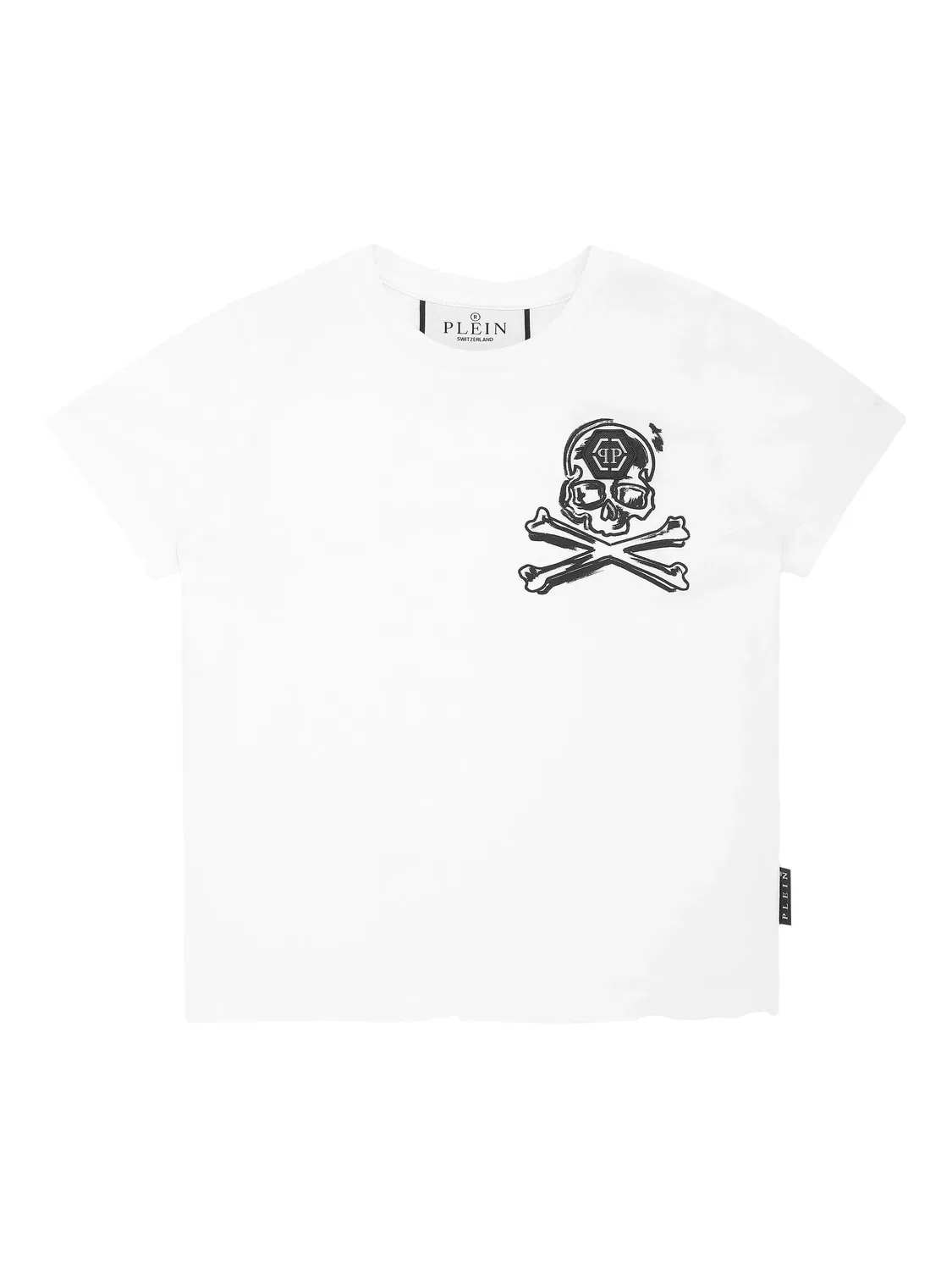 Футболка с черепом и костями Philipp Plein, белый