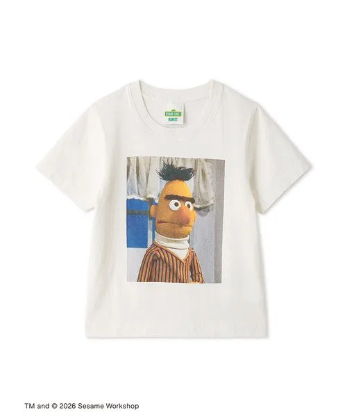 Детская футболка с принтом Vintage Photo SESAME STREET, Light Grey — фото 4