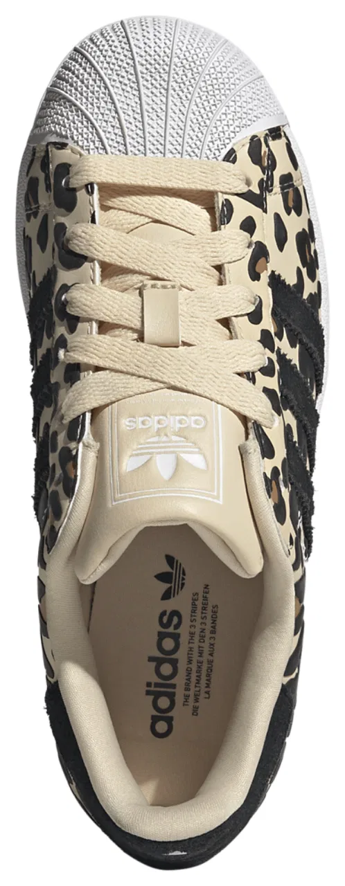 Детские кроссовки для девочек с принтом Superstar adidas, Tan/Multi — фото 4