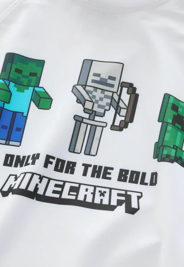 Футболка с принтом Minecraft, Regular Fit, Next, White, белый — фото 3