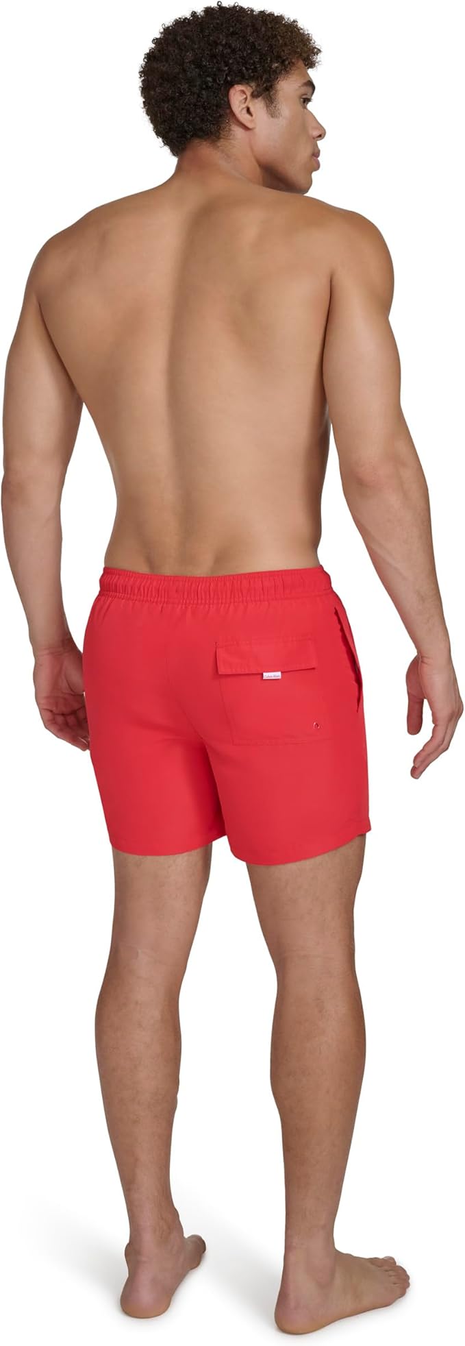 Плавательные шорты Calvin Klein Volley Quick Dry Lightweight Block Logo, красный — фото 4