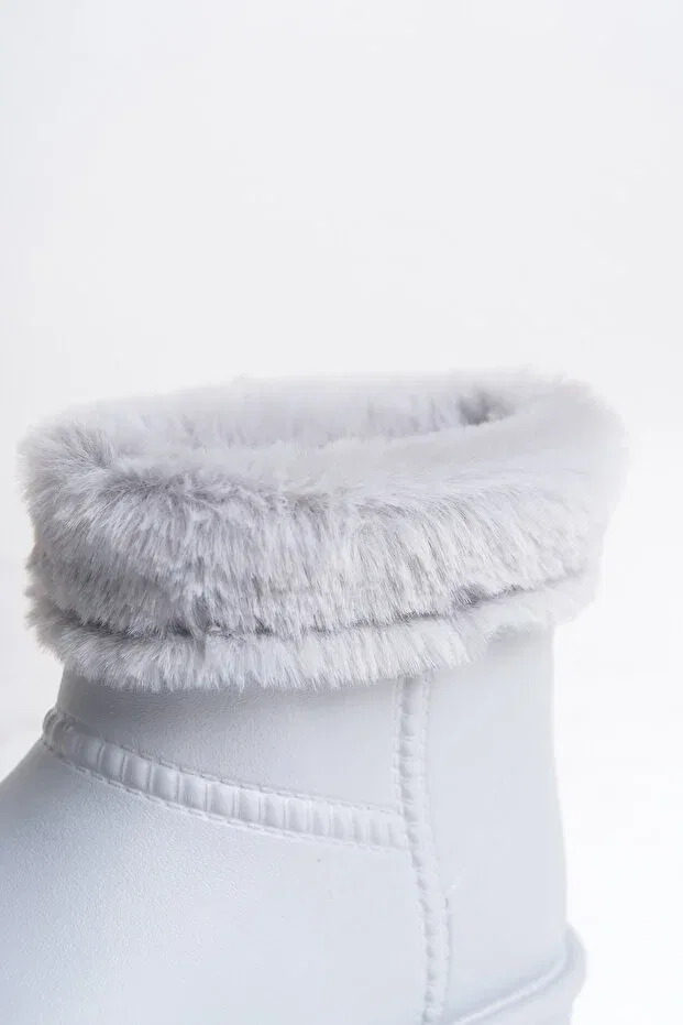 Детские сапоги для девочек водостойкие Furry Boots Mini Angel, Gray — фото 4