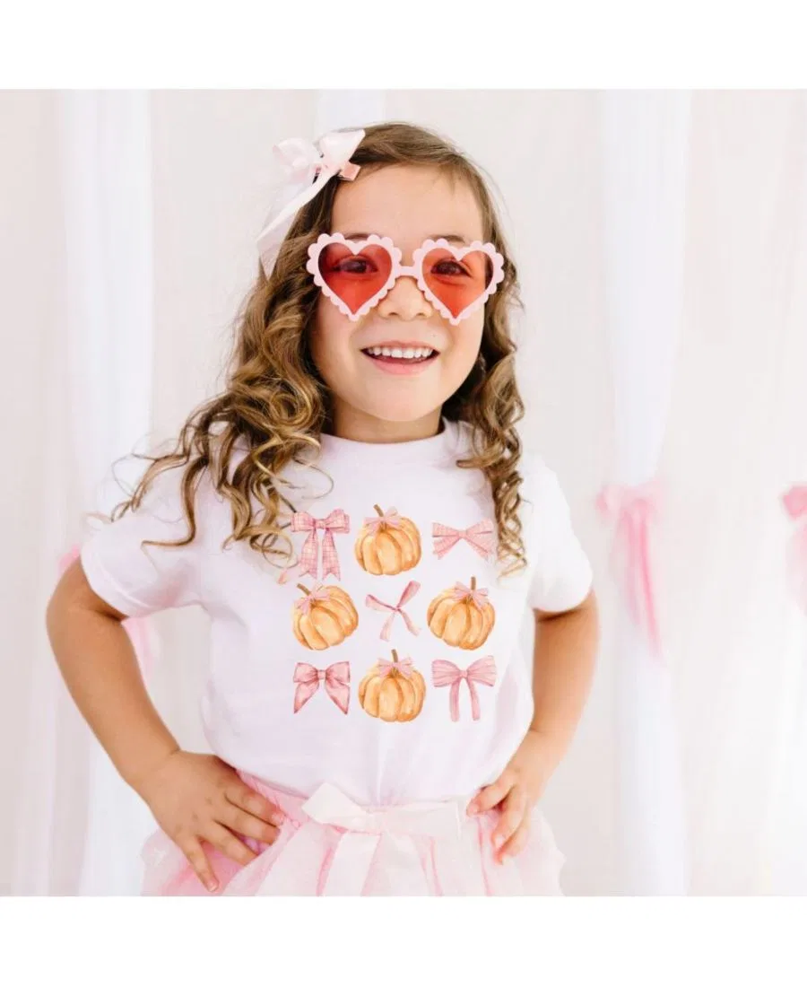 Детская футболка с коротким рукавом с принтом Coquette Pumpkin Sweet Wink, Ballet Pink — фото 2
