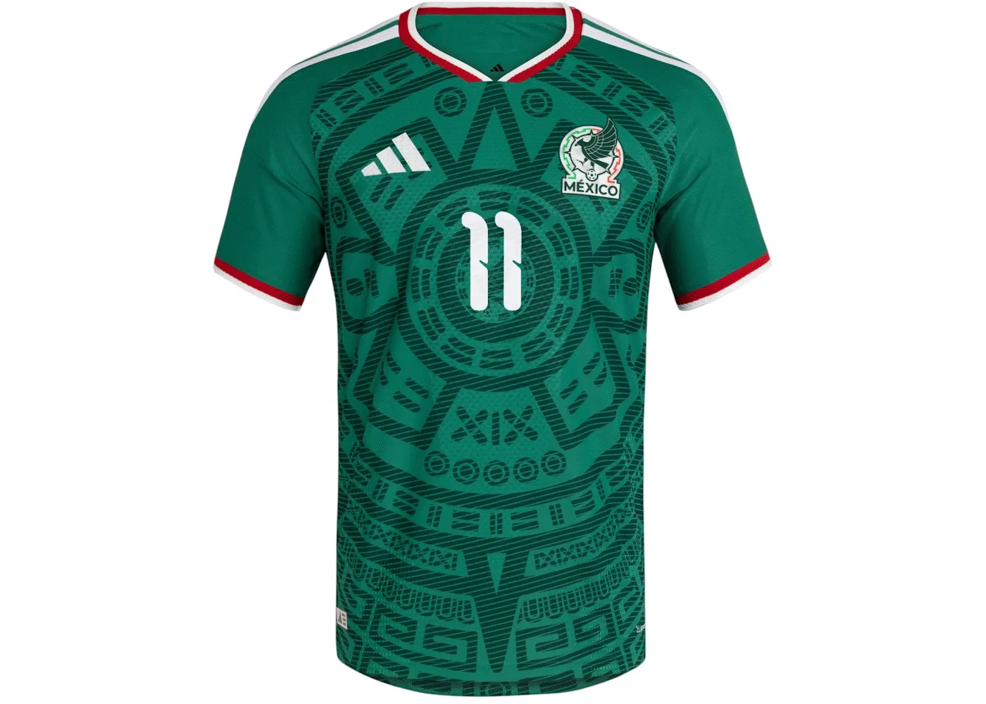Мужская футболка с длинным рукавом Adidas Mexico 2026 Home Gimenez Authentic Jersey, Bold Green