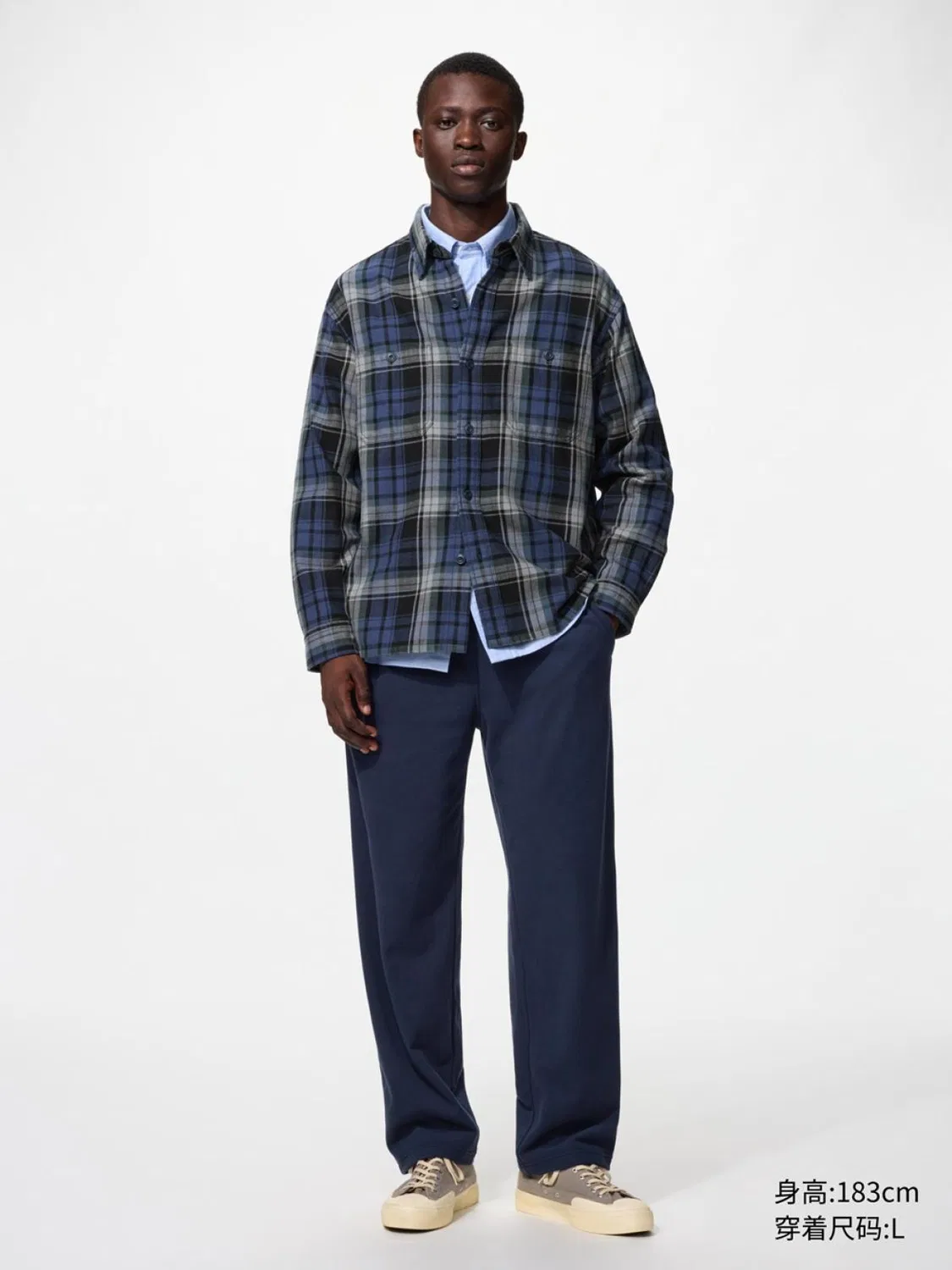 Брюки из мягкого флиса Uniqlo, темно-синий