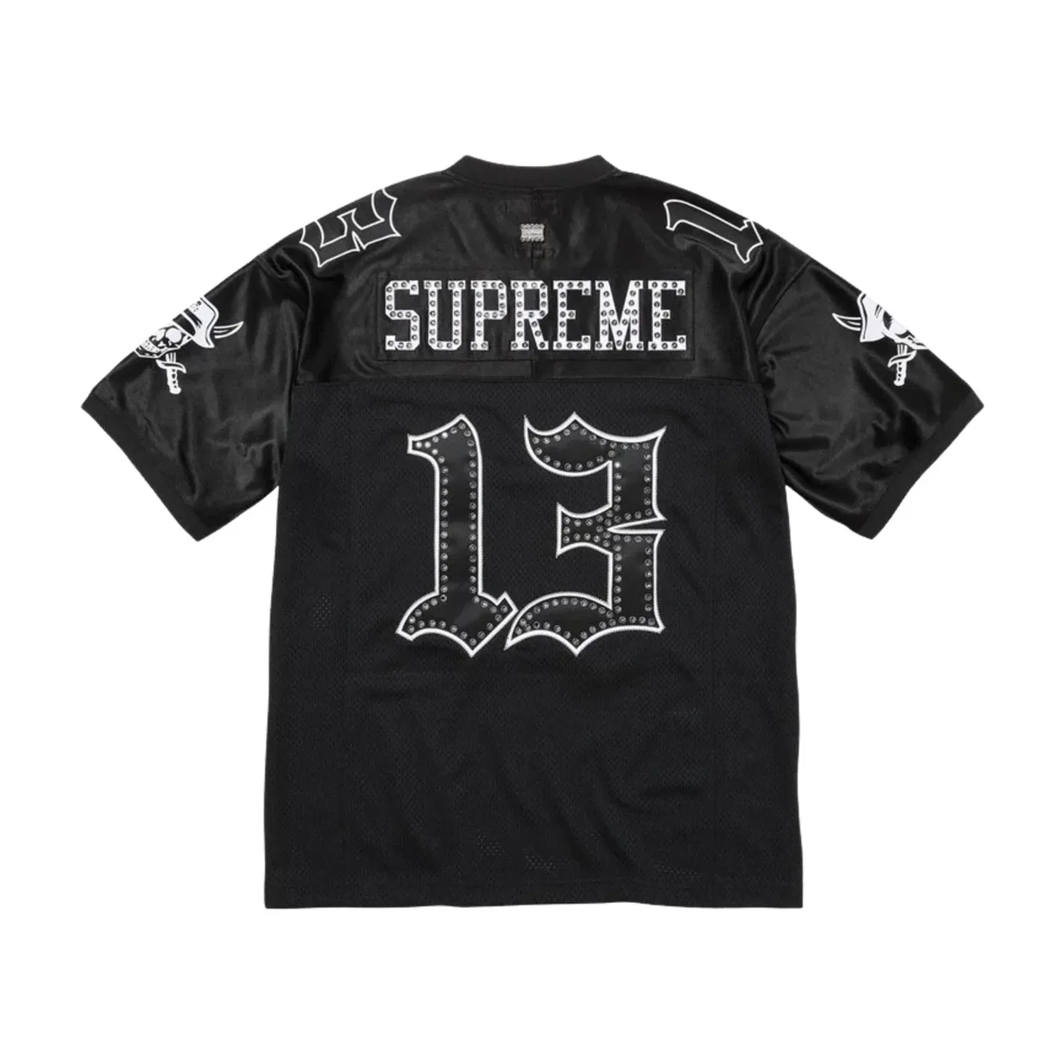 Мужская игровая майка FW26 x b.b. Simon Football Jersey 'Black' Supreme, черный — фото 2