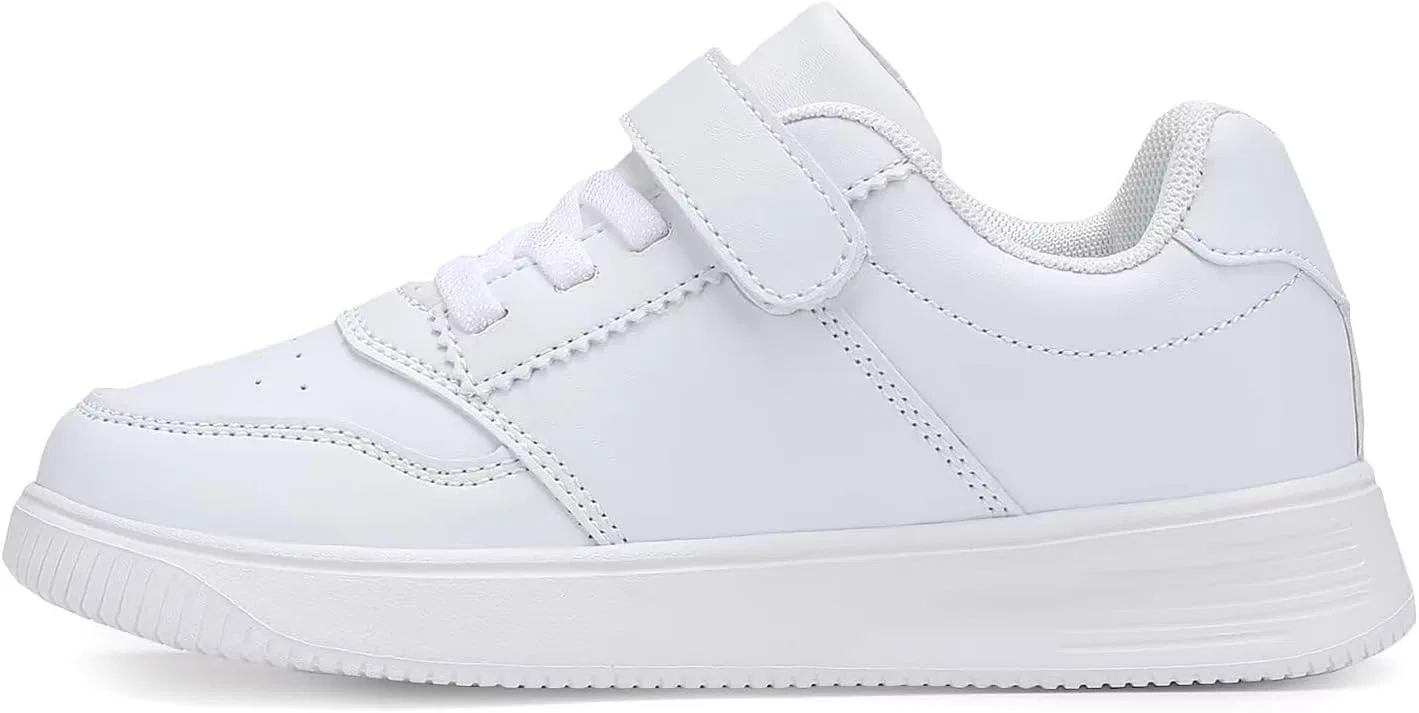 Детские кроссовки из кожи с принтом DSWED, Leather Wear-White — фото 4