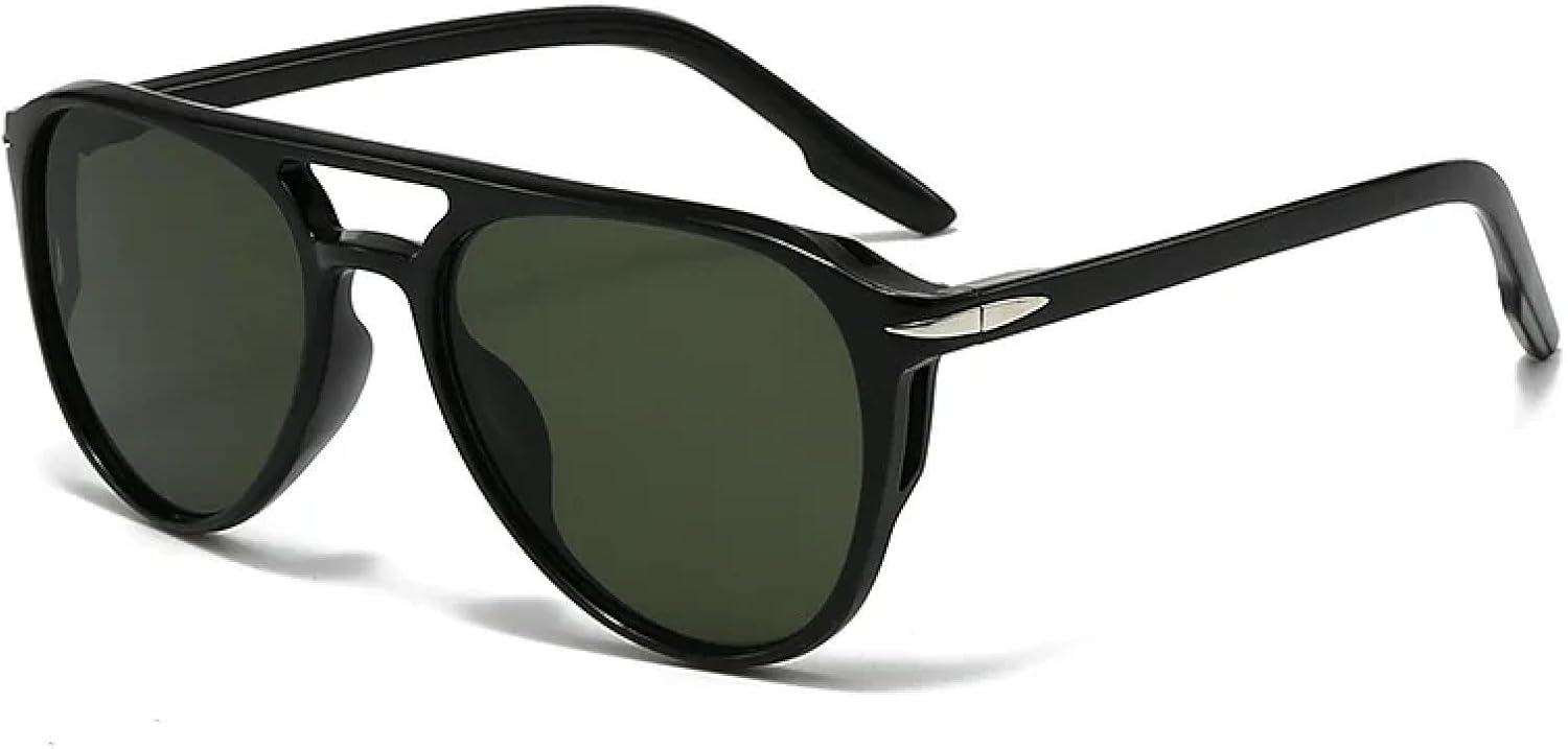 

Солнцезащитные очки с защитой от УФ-излучения UV400 | Крупная панк-оправа с заклепками | Для женщин и мужчин, для занятий спортом на открытом воздухе и вождения DSVIGF, Black G15