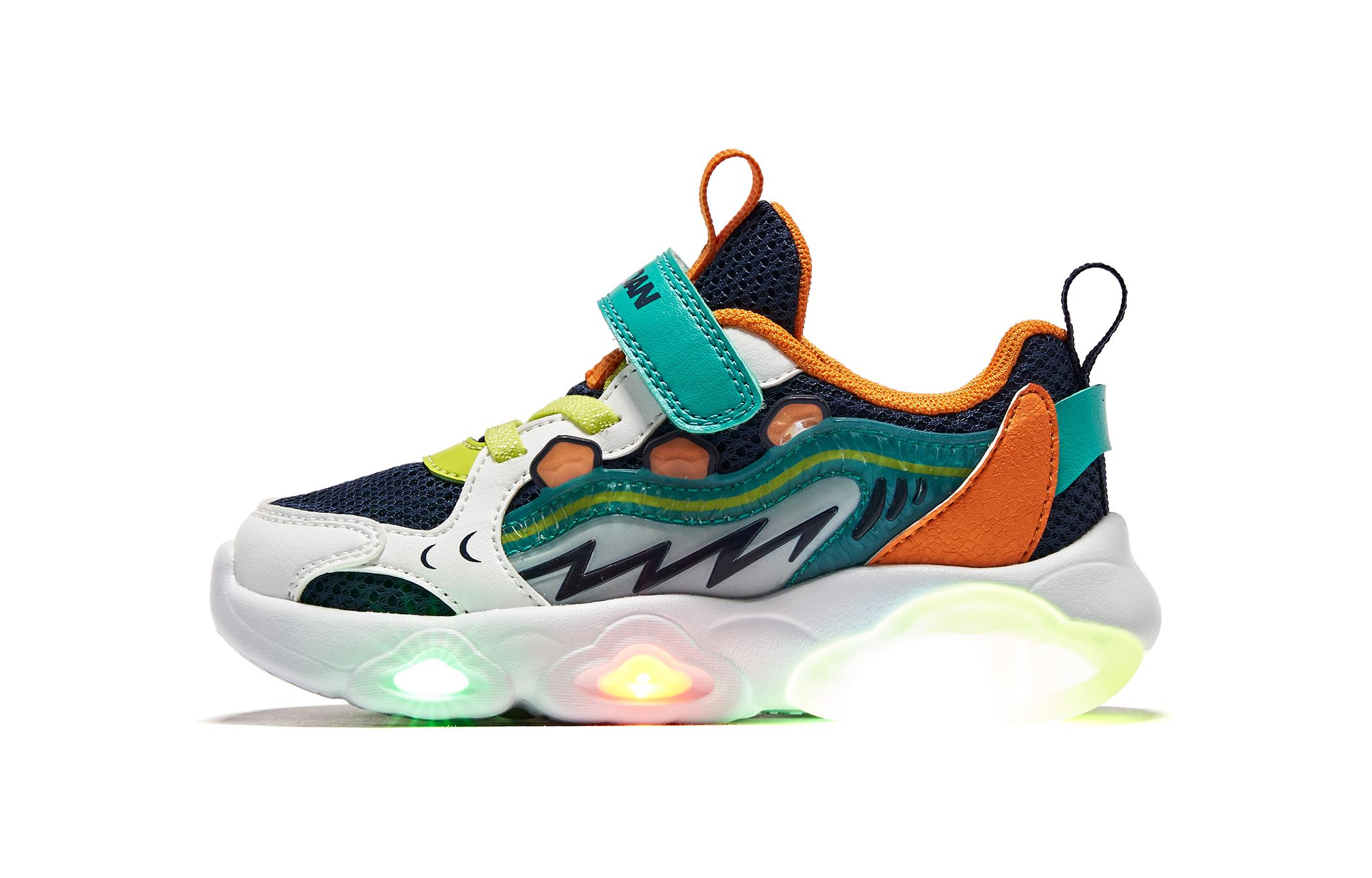 

Антиударные противоскользящие и износостойкие низкие детские ботинки Blue Yellow Infant And Toddler QIAODAN