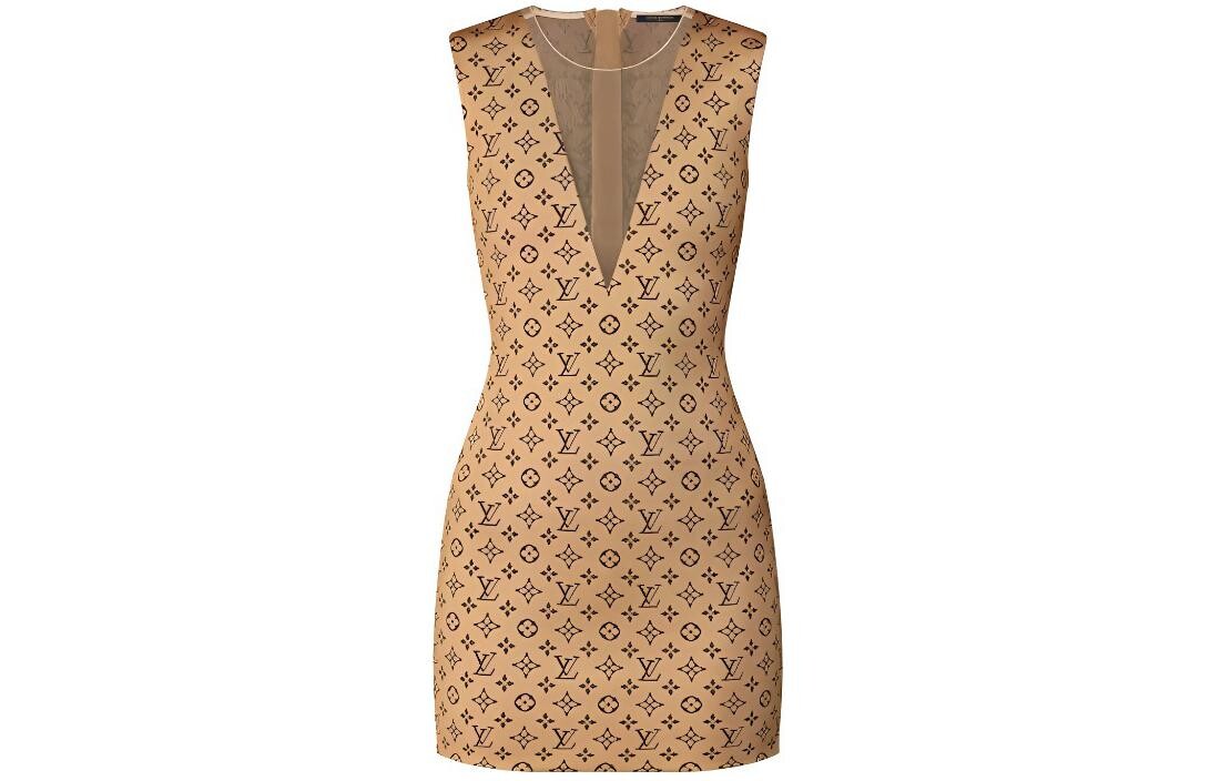 

LOUIS VUITTON Женское платье без рукавов, цвет Brown