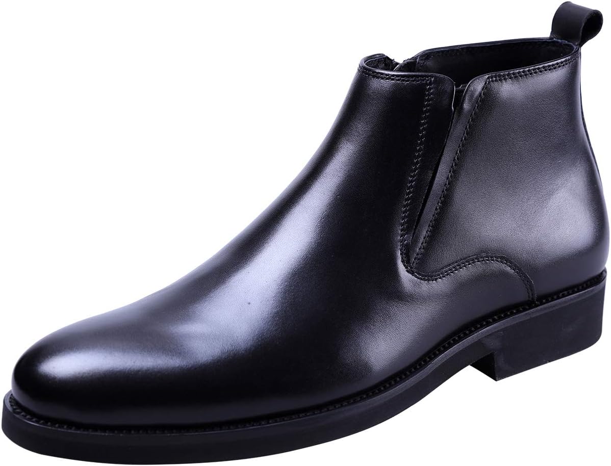 

Мужские кожаные классические ботинки Santimon на молнии, ботильоны челси, черные и коричневые