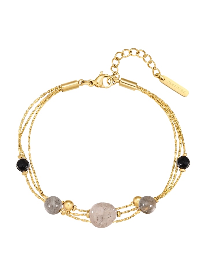 

Eastside NY Браслет из нержавеющей стали со шпинелем в оправе из желтого золота