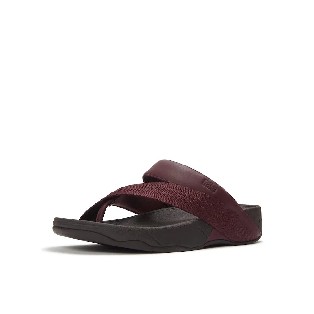 Мужские сандалии Sling Leather/Webbing Toe Post красные от Fitflop — фото 3